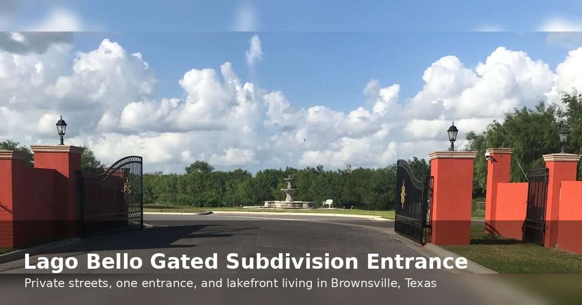 Banner for What 'Gated Subdivision' Means at Lago Bello